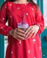 Floral Embroidary 2pc Lelon dress for womens and Girls. 