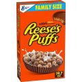 REESE’S PUFFS Chocolatey Peanut Butter Cereal, Kid Breakfast Cereal, Family Size, 19.7 oz. 