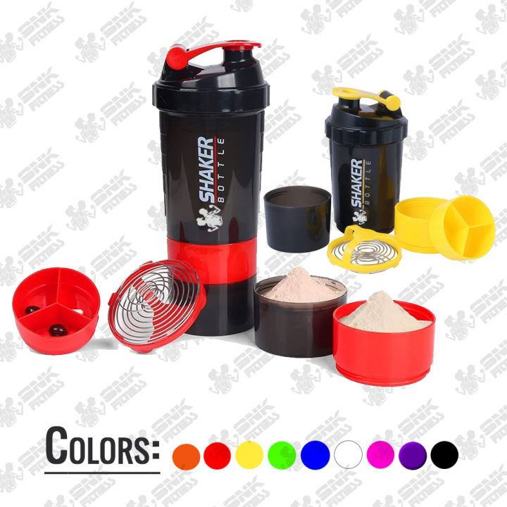 (SNK FITNESS) BOTTLE PROTEIN & MULTI PURPOSE SHAKER WITH 2GO SOLUTION Strauss Shaker Bottle 500ml