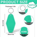 30 Pcs Sublimation Keychain Blanks, Blank Hotel Keychains Bulks Rhombus Motel Keychain Blank with Ring for DIY Craft Durable. 