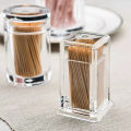 Toothpick Box Thickened Acrylic Transparent Square Portable Storage Box Cuilei. 