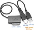 High Speed Dual USB 2.0 To 2.5″ SATA Hard Disk Drive Adapter W/UASP SATA To USB 2.0 Converter For SSD/HDD. 