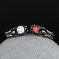 Engrave Name Servise 2022 New Gothic 316L Stainless Steel Skull Ring With Stone For Man Women Couple Wedding Gift Dropshipping. 