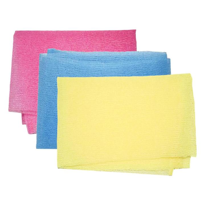 3pcs Nylon Washcloth Long Bath Towel Cloth Japanese Cleaning Bath Cloth