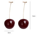 Cherry Dangle Earrings Elegant Temperament Trendy Style Resin Plant Cherry Earrings For Women Girls Fashion Jewelry Gifts. 