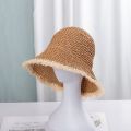 2023 Womens Straw Hats Chinese Straw Hat Panamas UV Protection Sun Visor Beach Hats Women Visors Foldable Female Summer Sun Hat. 