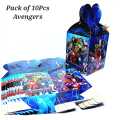 Avengers Theme Goody Boxes Pack of 10 Pcs Kids Birthday Party Celebration Candy Box. 