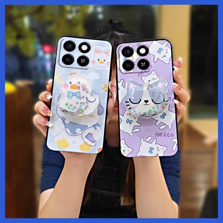 Fashion Design Rotatable stand Phone Case For ZTE Blade A35/A55 phone lens protection Kickstand Dirt-resistant Soft Case