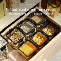 【FUN LIVE】 700/1300/1800ML Food Storage Container Plastic Kitchen Refrigerator Noodle Box Multigrain Storage Tank Transparent Sealed Cans. 