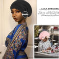 Satin Lined Bonnet Hat For Women Men Soft Adjustable Sleeping Hat Curly Hair Care Unisex Silk Night Hair Cap Muslim Turban HatNIUMAO. 