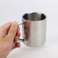 Handle Mug Double Layer Stainless Steel Camping Hiking Coffee Tea Cup Sets for Household Kitchen Helping Decor. 