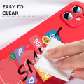 Hontinga for OPPO A5 2020 / A9 2020 Case Side Design Phone Cover Cartoon Pink Case Square Edge Pattern Liquid Silicone Trend Cover. 