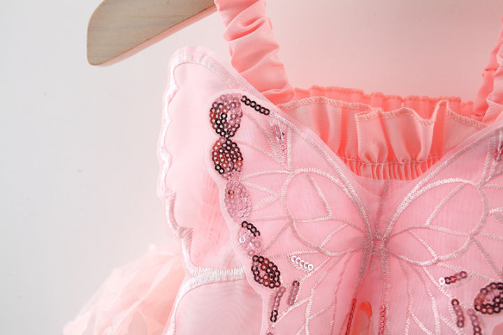 Summer%20Butterfly%20Wings%20Baby%20Dresses%20New%20Solid%20Color%20Baby%20Girl%20Sling%20Dress%20Korean%20Style%20Fashion%20Girls%20Children'S%20Clothing%20(0-3%20Years)%20-%20Image%205