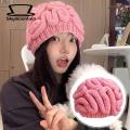 Knitted Brain Hat Cozy Stylish Funny Brain Knitted Beanie Hat for Outdoor Activities Warm Windproof Stretchable Cap for Autumn/winter Cycling Ear Protection Knit Cap in Solid Colors Outdoor Knitted. 