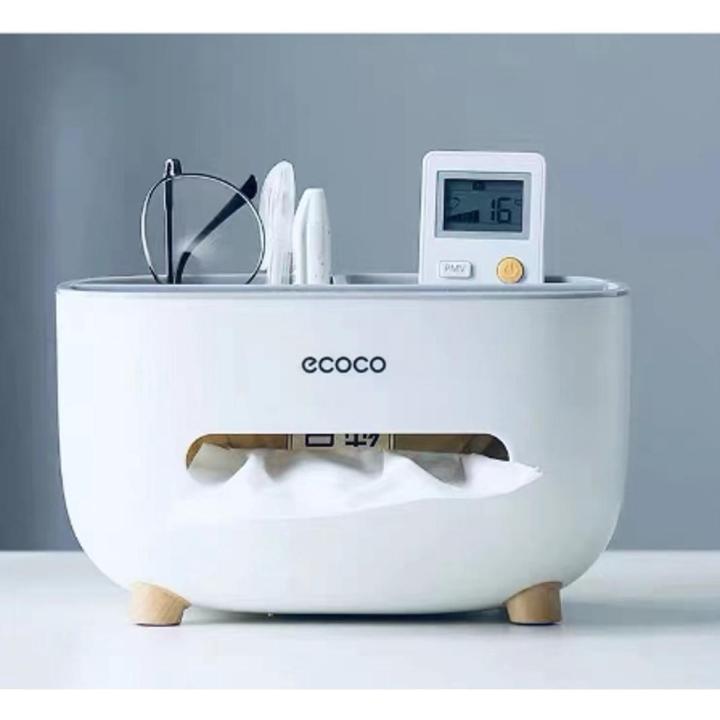 【FUN LIVE】 [GFS] Ecoco Toilet Paper Holder Waterproof Tissue Box Wall-Mounted Paper-Towel Dispenser For Bathroom Home Storage Rack Tissue Holder