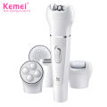 Kemei KM-2199 Multi-Functional Rechargeable Epilator: 5-In-1 Beauty Tools Kit For Women. 