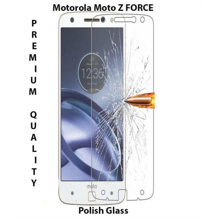 Motorola Moto Z Force Droid XT1650 High-Quality Polish Screen Tempered Glass Protector Ultimate Clarity For Motorola Moto Z Force Droid XT1650