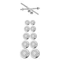 Set of 12 - 1 ft Dumbbells Rod and 30 KG Chrome Plates Complete Home Gym Set. 