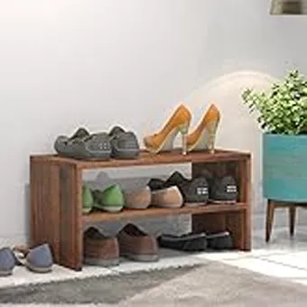 Premium Wooden Chappal Rack β Stackable, Multi-Functional Organizer for ...