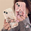 Fantasy Pretty Puss Doodle Case Compatible For IPhone 11 XR X 14 13 12 Pro Max 7 6 8 6s Plus XS Max SE 2020 Cartoon Princess 3D Wavy Curved Edge Shockproof Soft Cover. 