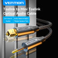 Vention Optical fiber square port to 3.5mm optical fiber round port audio cable Hi-Fi Toslink Audio Cable support Dolby DTS PCM and 5.1 Surround Sound. 
