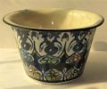Blue Pottery Plant Pot Handmade/ Hand painted, Height: 3.5 Inches. 