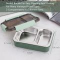 2 Compartment Leak Proof Insulated Stainless Steel BPA Free Insulated Lunch/Tiffin Box with Removable Inner Plate for Women and Men Office, Kids to School, Tiffin Boxes, Lunch Box. 