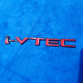 I-VTEC 3D Metal Car Letters | I-VTEC Sticker in Black color with silver outline and Red color with Black Outline | Trunk Badge I-VTEC Emblem IVTEC Logo Accessories. 