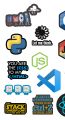 Buy 13 Pcs Cool Programming Language Stickers - Sticker For Mobile - Laptop Size 2 inch x 2 inch. 