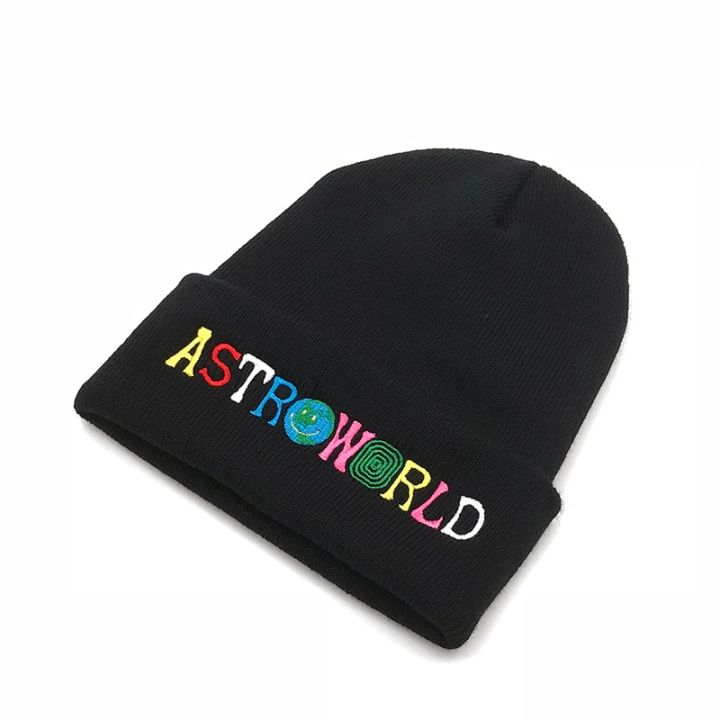 Travi$ Scott Knitted Hat New ASTROWORLD Beanie embroidery Astroworld Ski Warm Winter Unisex Travis Scott Skullies Beanies