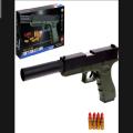 Glock Soft Bullet Toy Gun Shell Ejection Foam Darts Blaster Manual Airsoft Gun With Silencer For Kid Adult. 