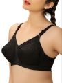 Bebelle, DORIA Cotton, Bra for women and girls, Semi Formal Control Bra, Black, B Cup/C Cup/D Cup/DD Cup. 
