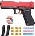 Glock gun Soft Bullet Toy Gun Shell Ejection Foam Darts Blaster gun Manual Airsoft Gun With Silencer For Kid Adult. 