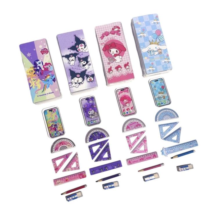Dolls Accessories Eraser Ruler Dollhouse Pencil Case Melody Kuromi ...