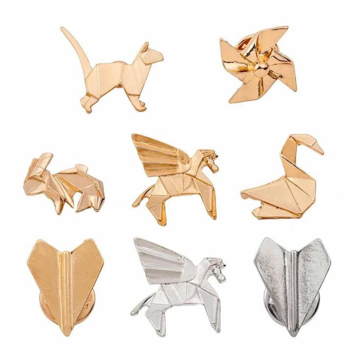 Stylish personality origami brooch Exquisite origami craft brooch