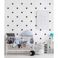 Pack of 100 Dot Circles Polka Dots Circle Wall Stickers For kids Bedroom Decor wall star white black red yellow ( 3cm Each). 