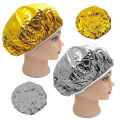 aluminum foil cap-1 x Shower cap-Silver. 