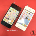 New Generation i-phone Walkie-Talkie Large Button Set of 2 Upto 6 Meters Range Noise Reduction Radio Play Pair Toy Set For Kids - Each Size Approx. 5 Inches - Battery Operated - Black and White. 