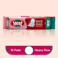 YES Sanitary Napkins, 10 Pads. 