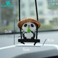 Panda Car Accessories Colorful Car Panda Pendant Stylish Swing Ornament for Car Interior Animal Mirror Hanging Accessory Long-lasting Vibrant Colors Southeast Asian Buyers' Favorite Color Matching. 