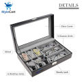 MyleCart 6 Grids Watch and 3 sunglasses Box PU Leather Watch Case Holder Organizer Storage Box Watch Sunglasses box. 