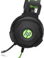 HP Pavilion Gaming 600 Headset with Green LED Ear Cup Lighting, 3.5 mm, 7.1 Virtual Surround Sound for Xbox One, PS4, PC & Phone, Black/Green. 