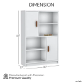 Imperia Furniture® Calde Engineered Wood Bookshelf for Student/ Wooden Closed Bookshelves for Books Almirah with Storage, Bookcase Organizer, Storage Cabinet (Finish-White). 