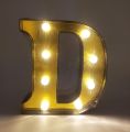 GOLDEN LED ALPHABET - BATTERY OPERATED LED LETTERS. 