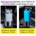 Expandable Base Car Cup Holder Car Cup Holder Large Diameter Rotatable Stable Base Elastic Card Position Adjustable Water Bottle Expander Adapter Car Accessories Cars Expandable Base Cup Holder. 