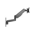 PakJAStore Single Monitor Wall Mount for 17-35 Inch Screen, Ultrawide Wall Monitor Arm Holds 6.6-26.4lbs, Full Motion Adjustable Gas Spring Stand with VESA Extension Bracket for Max 200mm VESA Computer. 