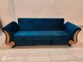 Sofa Combed With Storage 3 Seater Dark Blue Valvet & Custumize Colours Special Offer Available From Customized........ 