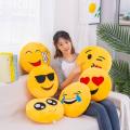 (10 Inches/ 25.4cm) Emoji Cool Face Pillow - Plush Comfort Fluffy Cushion with Ball Fiber Cotton Filling -Yellow. 