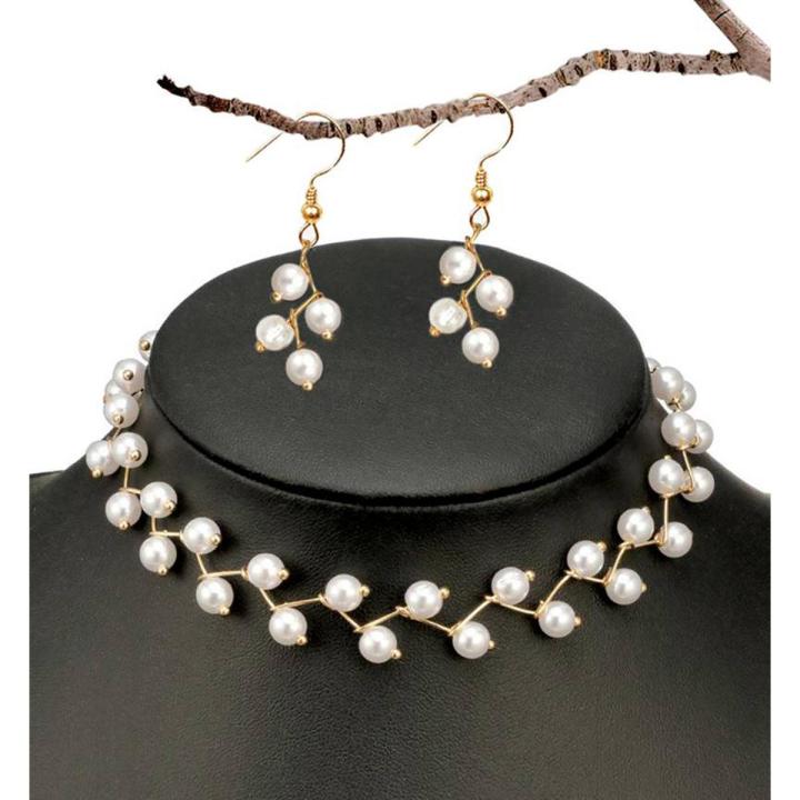 Pack of 03 New Hot Fashion Jewellery Set Pearl Choker Necklace