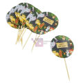Jungle Cupcake Toppers - 2.5 Inch - Jungle Themed Party - Green - Unisex - Pack Of 10. 